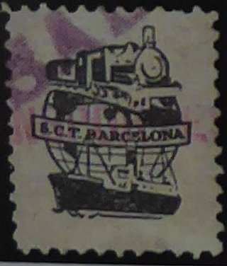 Espana Spain poster stamps vinetas S.C.T. Barcelona